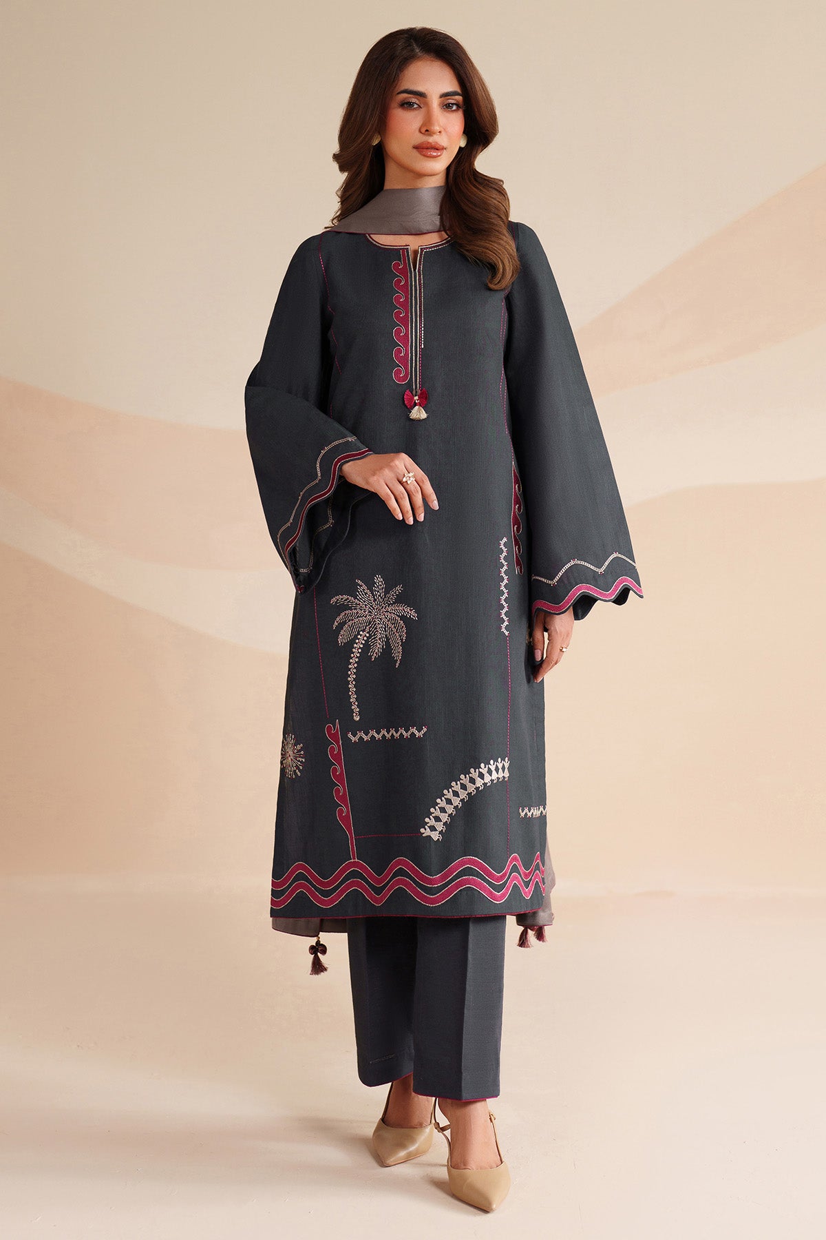 EMBROIDERED KHADDAR UW-0227