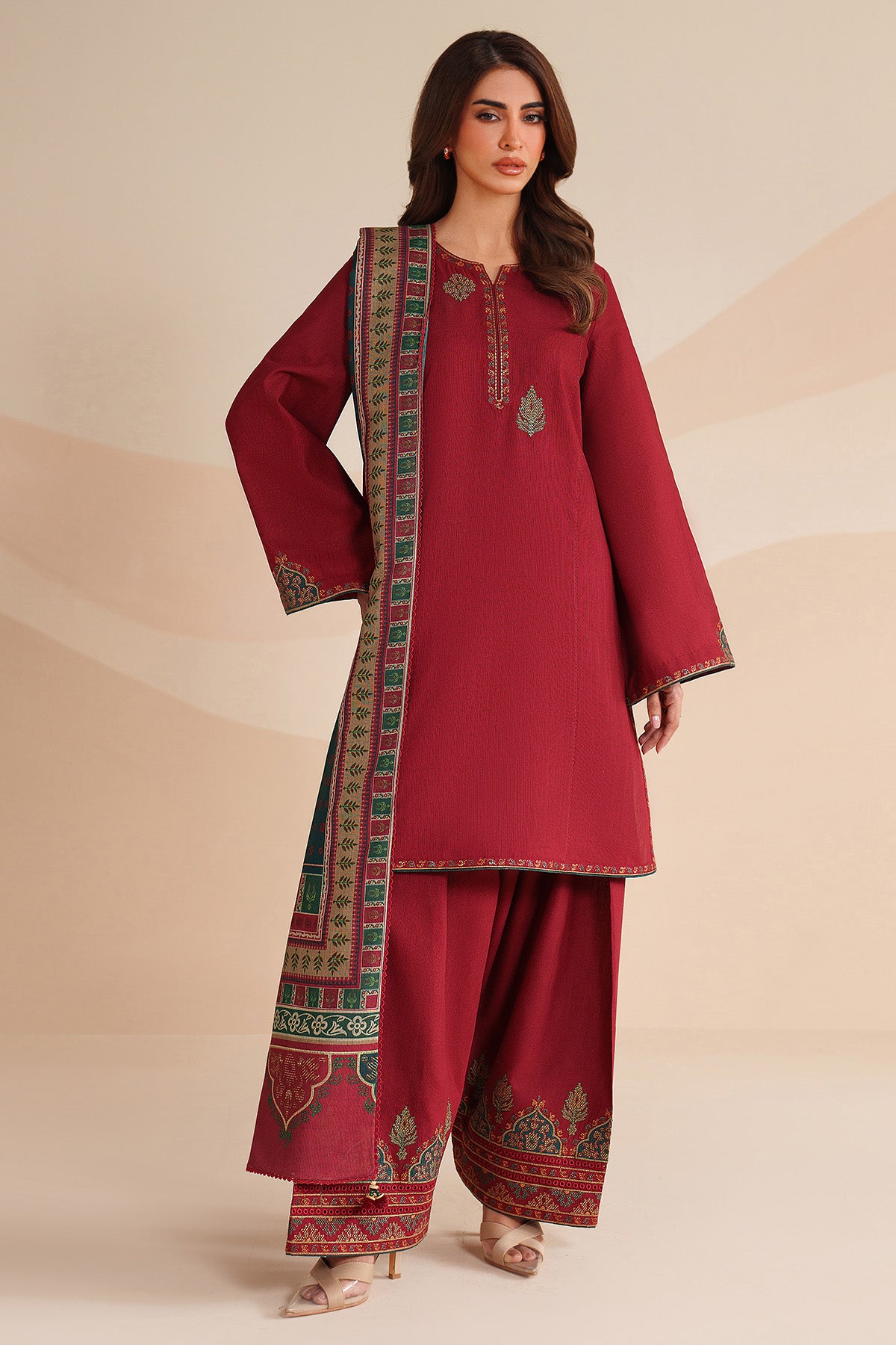 EMBROIDERED KHADDAR UW-0240