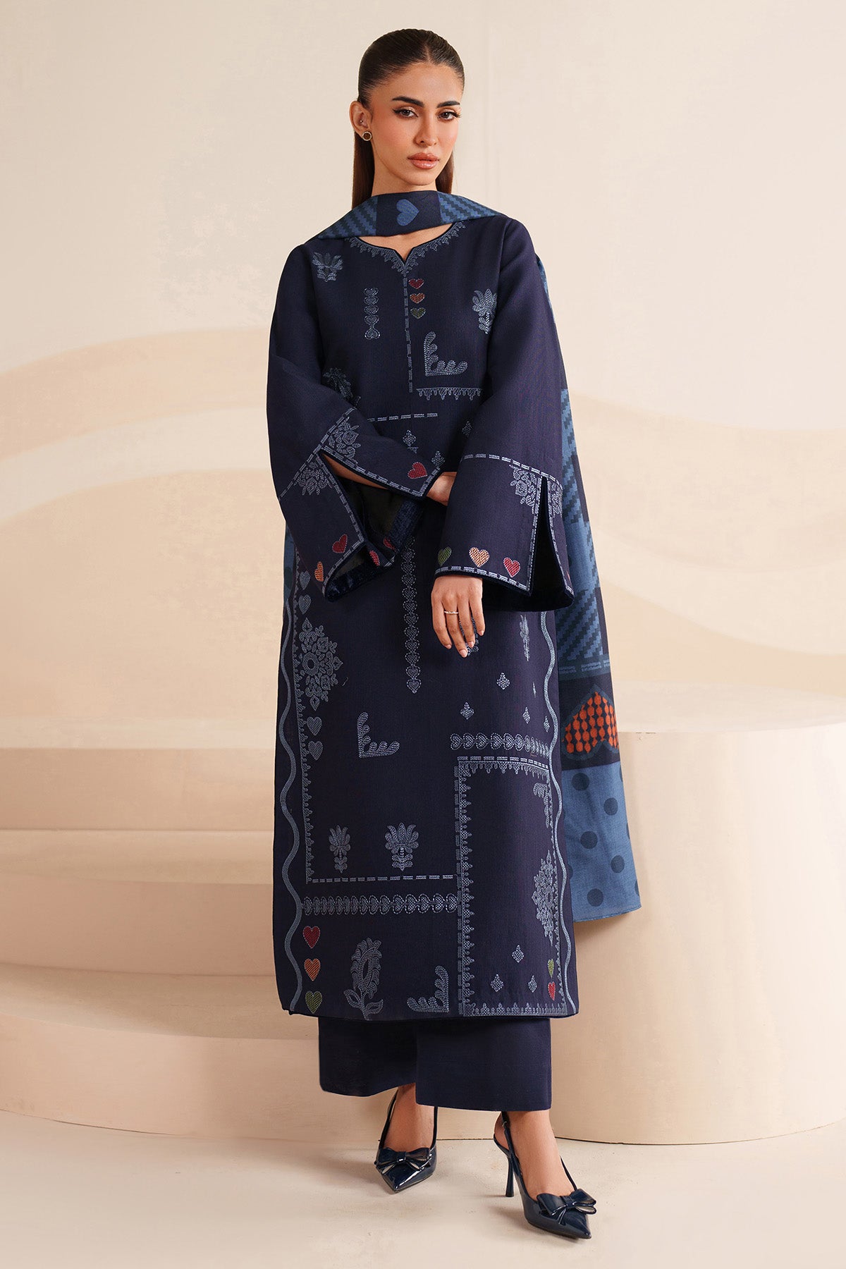 EMBROIDERED KHADDAR UW-0229