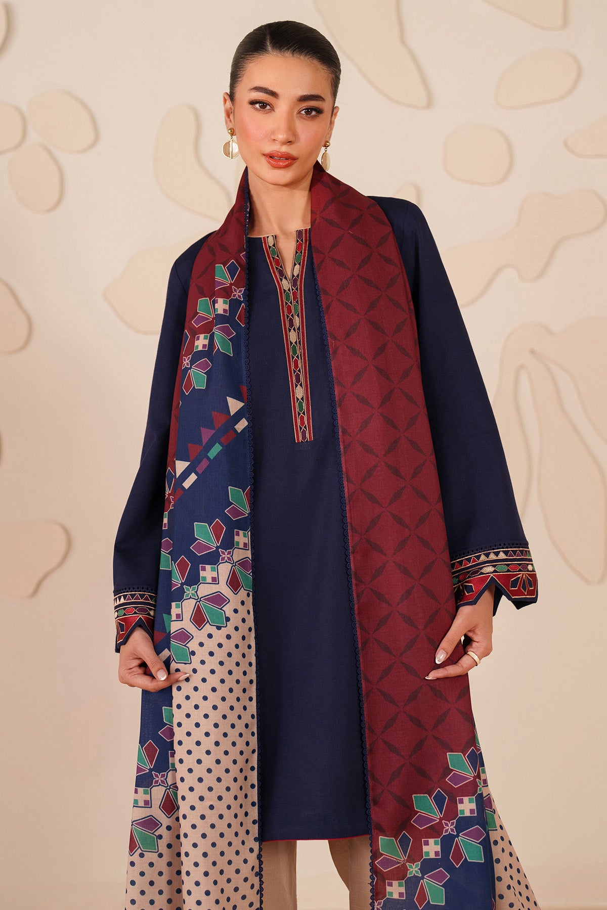 EMBROIDERED KHADDAR UW-0219