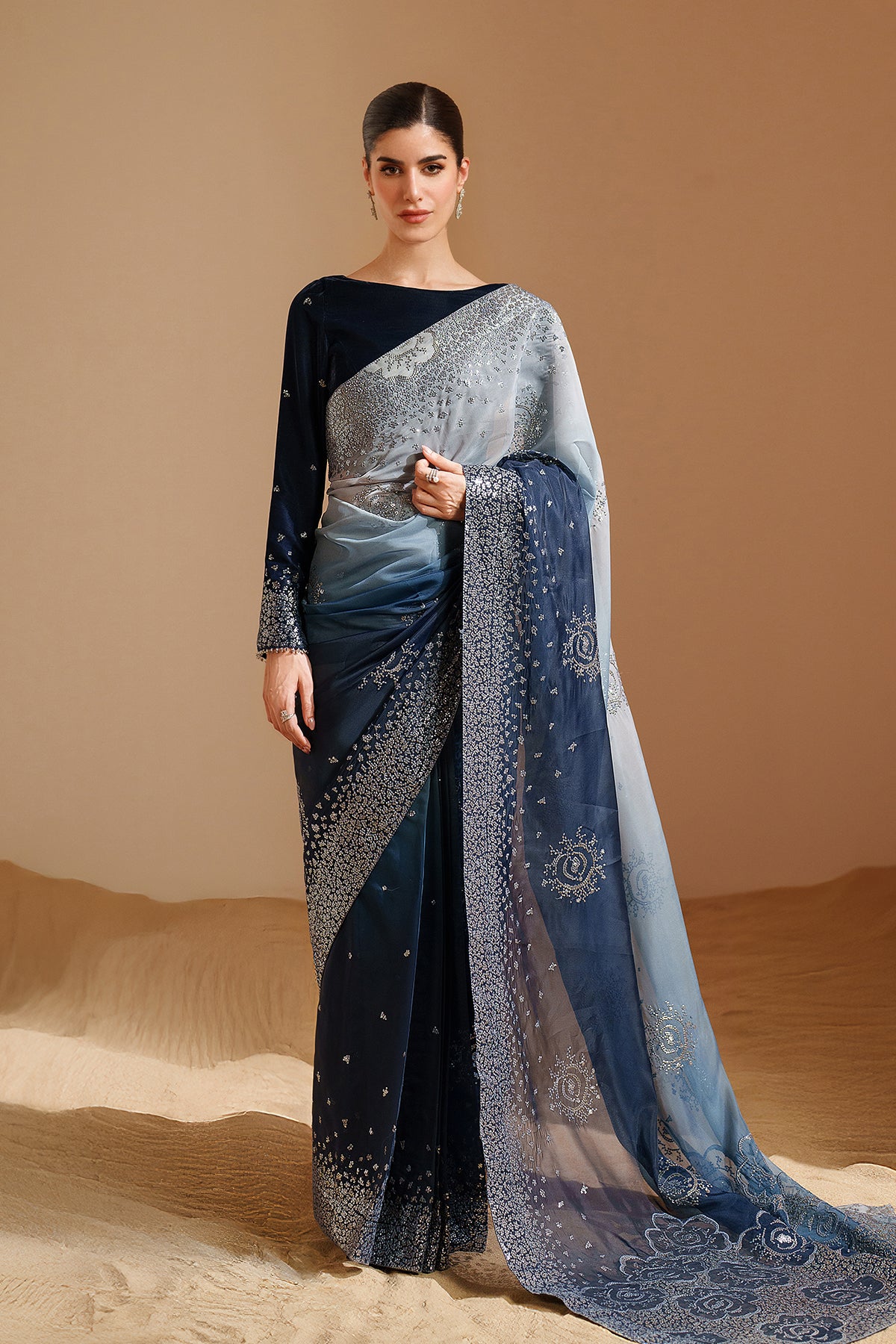 Embroidered Velvet Formal VF-2050