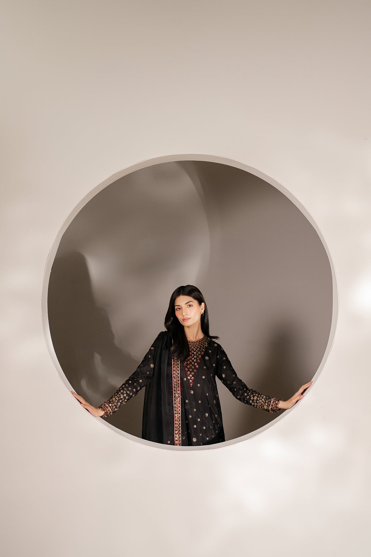 Embroidered Raw Silk UR-7054