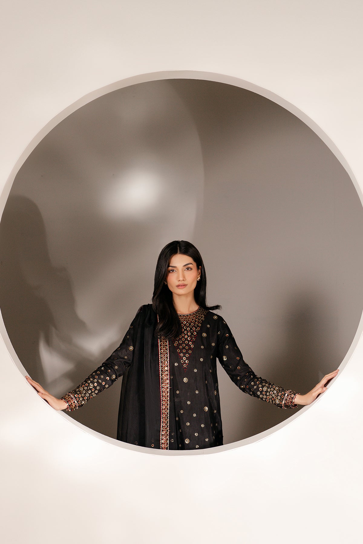 Embroidered Raw Silk UR-7054