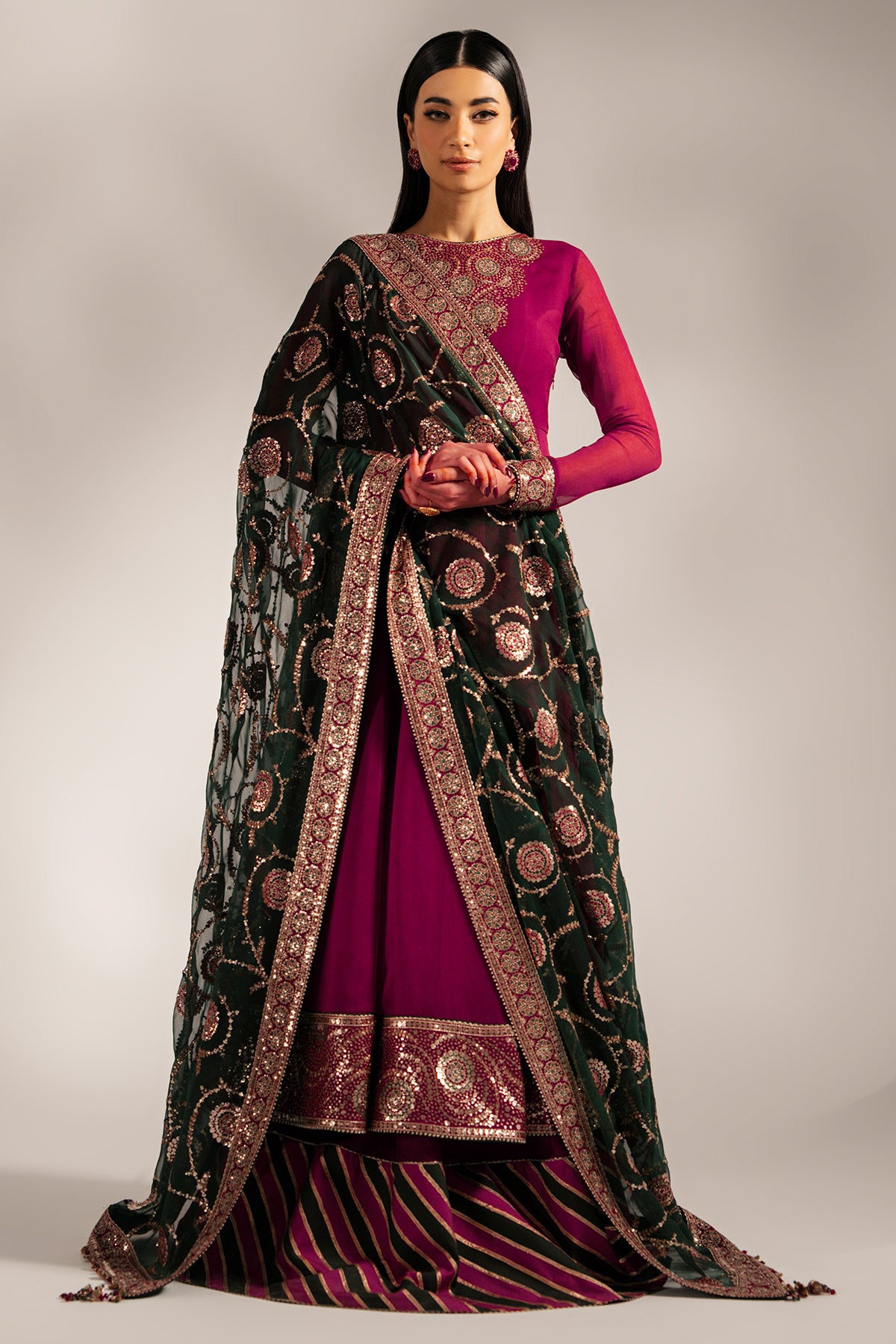 EMBROIDERED CHIFFON UC-3074