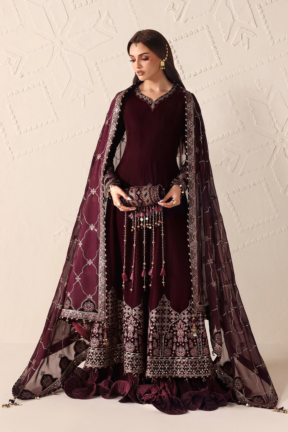 Embroidered Velvet Formal VF-2046
