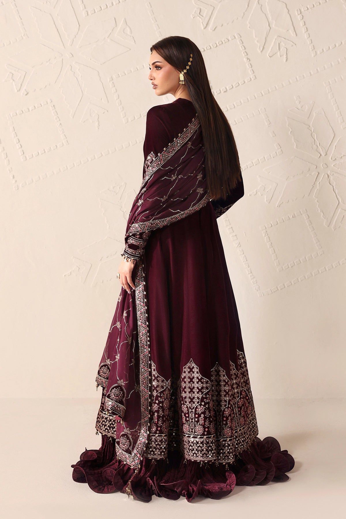 Embroidered Velvet Formal VF-2046