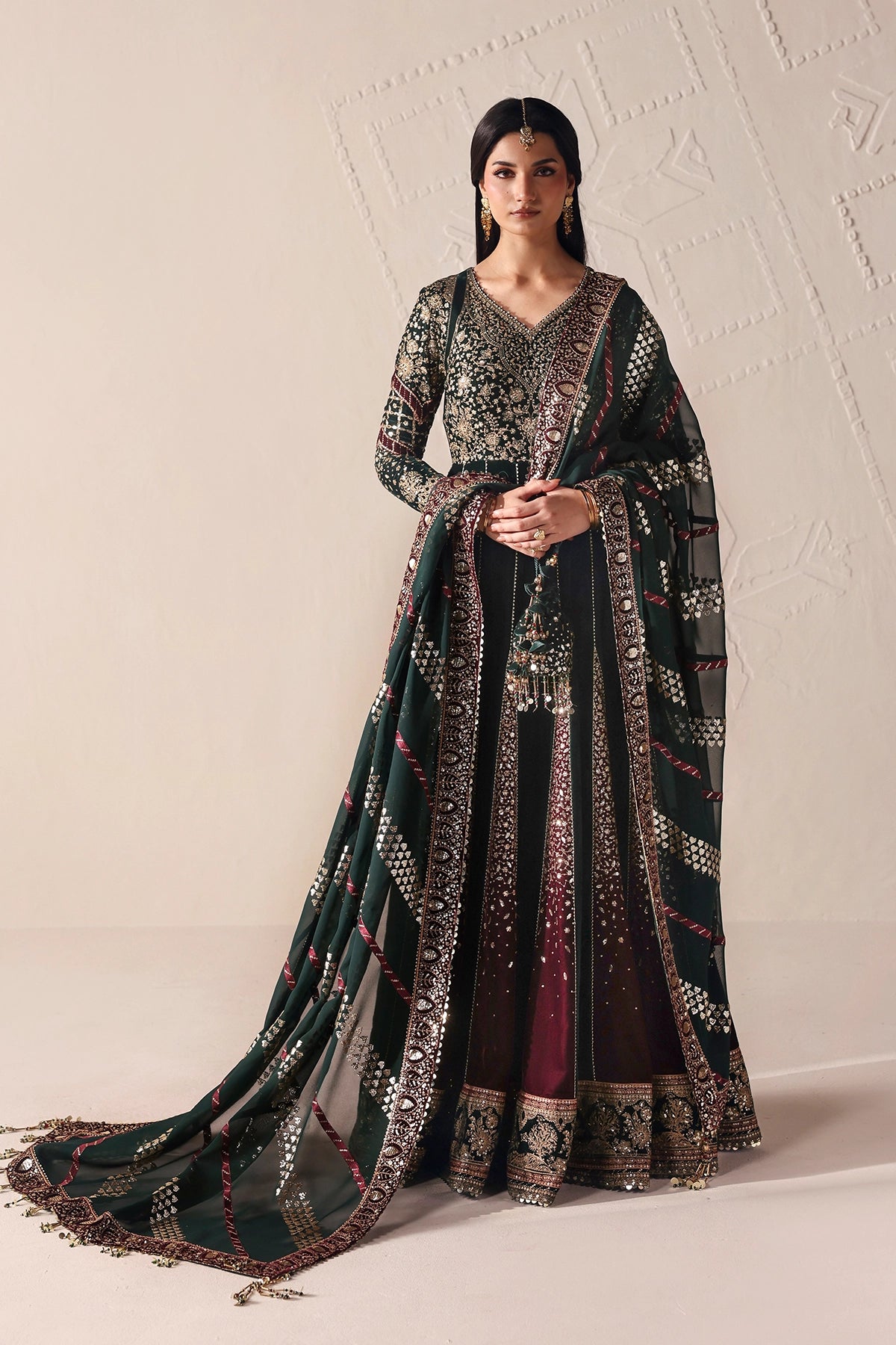 Embroidered Velvet Formal VF-2047