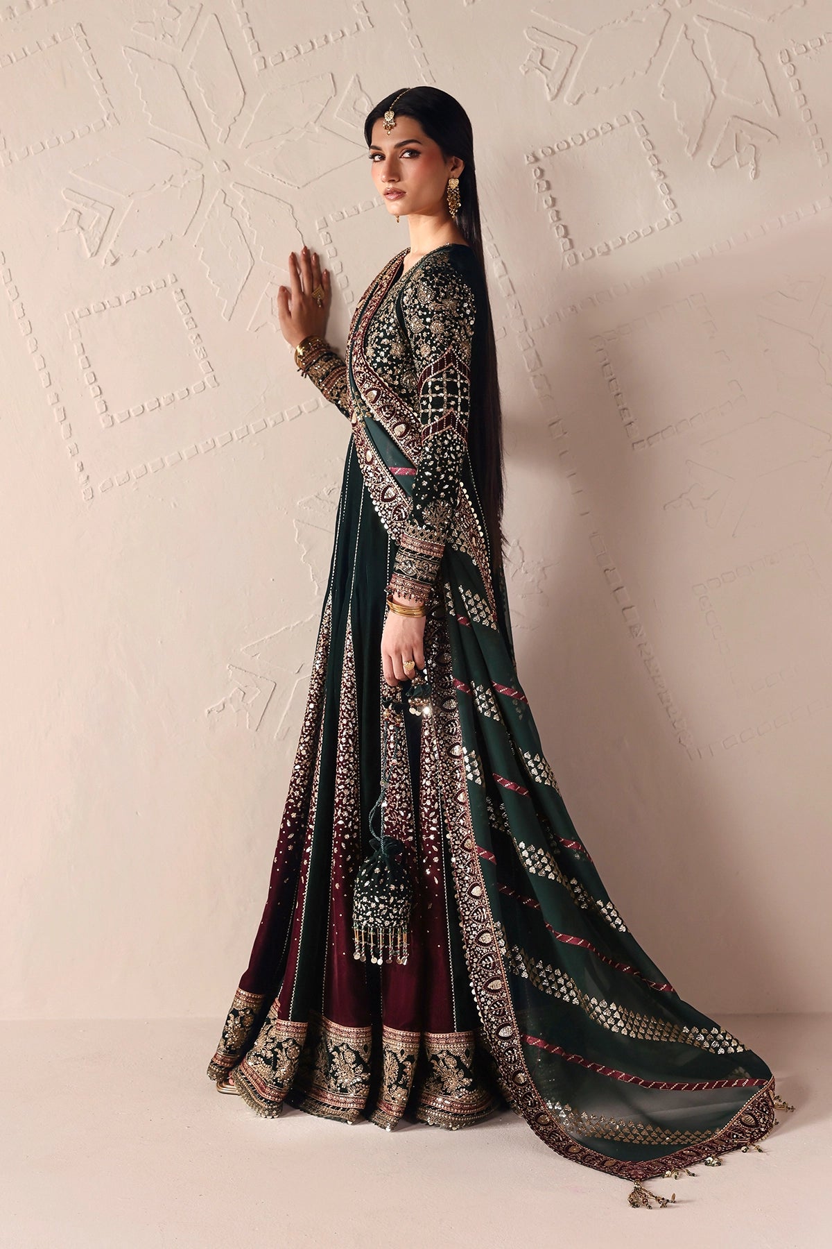 Embroidered Velvet Formal VF-2047