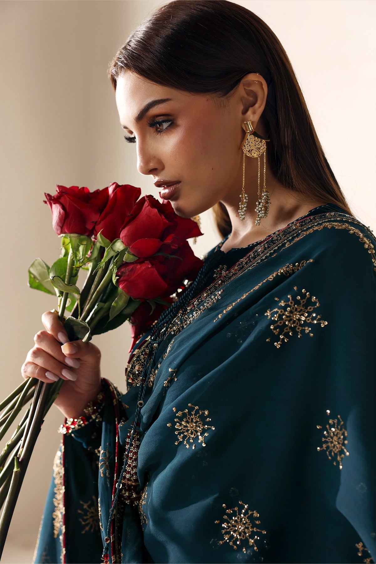 Embroidered Velvet Formal VF-2051