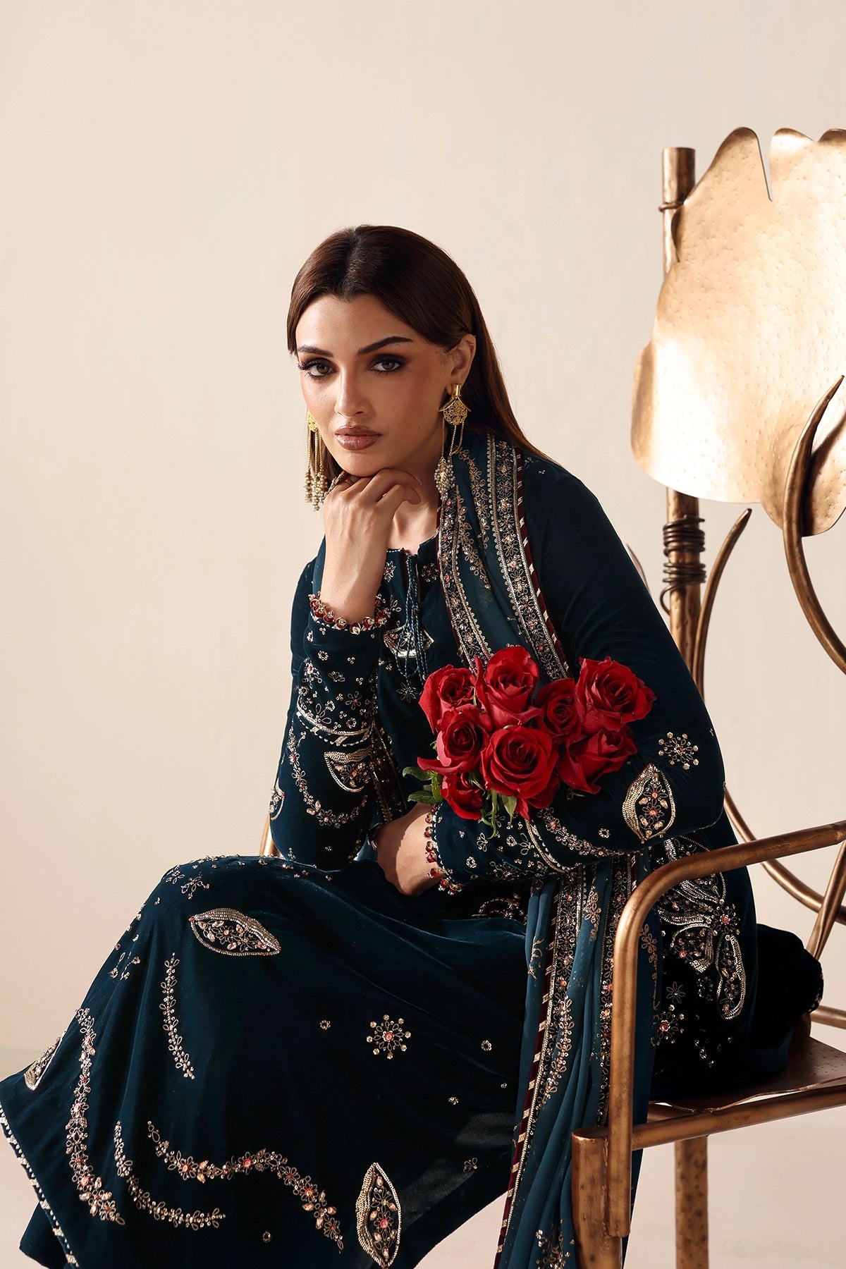 Embroidered Velvet Formal VF-2051