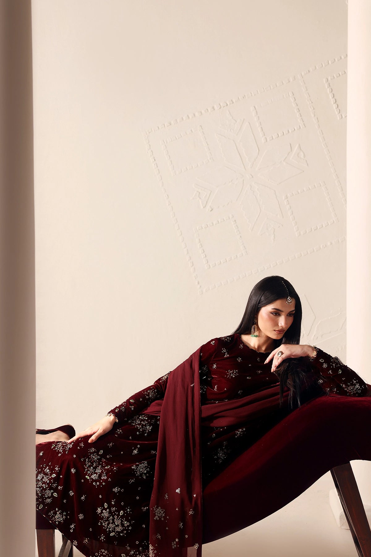 Embroidered Velvet Formal VF-2052