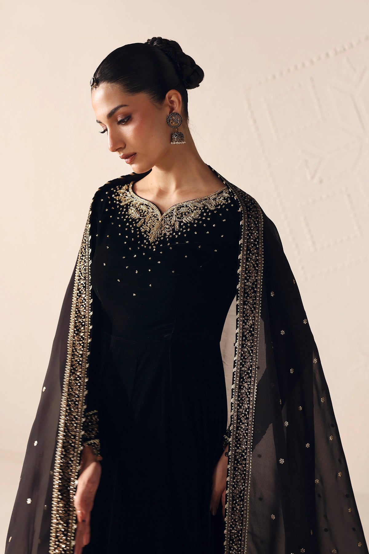 Embroidered Velvet Formal VF-2053