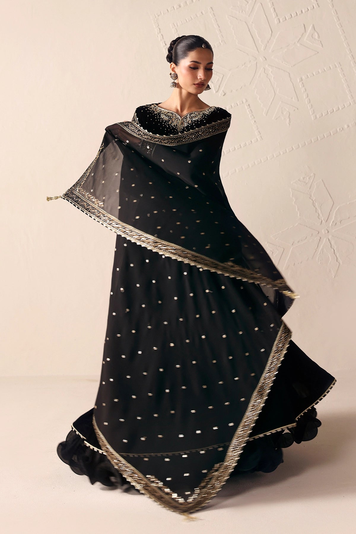 Embroidered Velvet Formal VF-2053