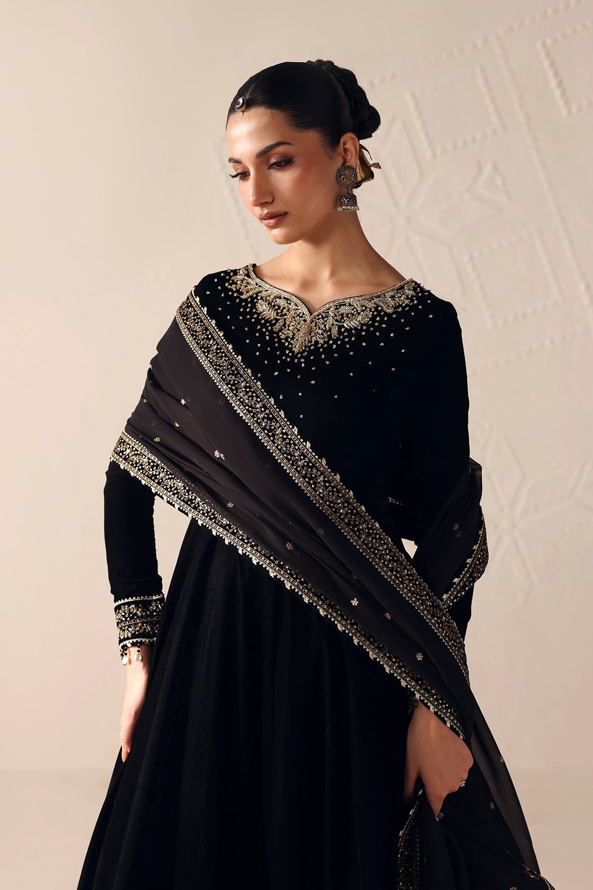 Embroidered Velvet Formal VF-2053