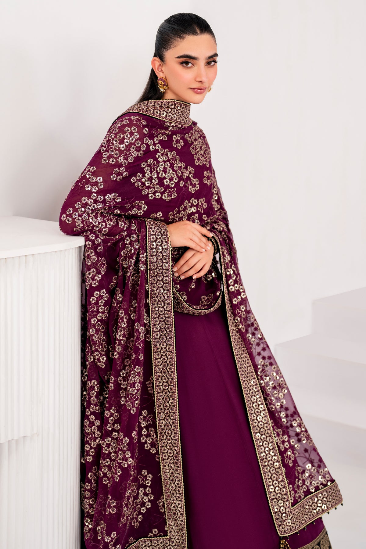 EMBROIDERED CHIFFON UC-3057