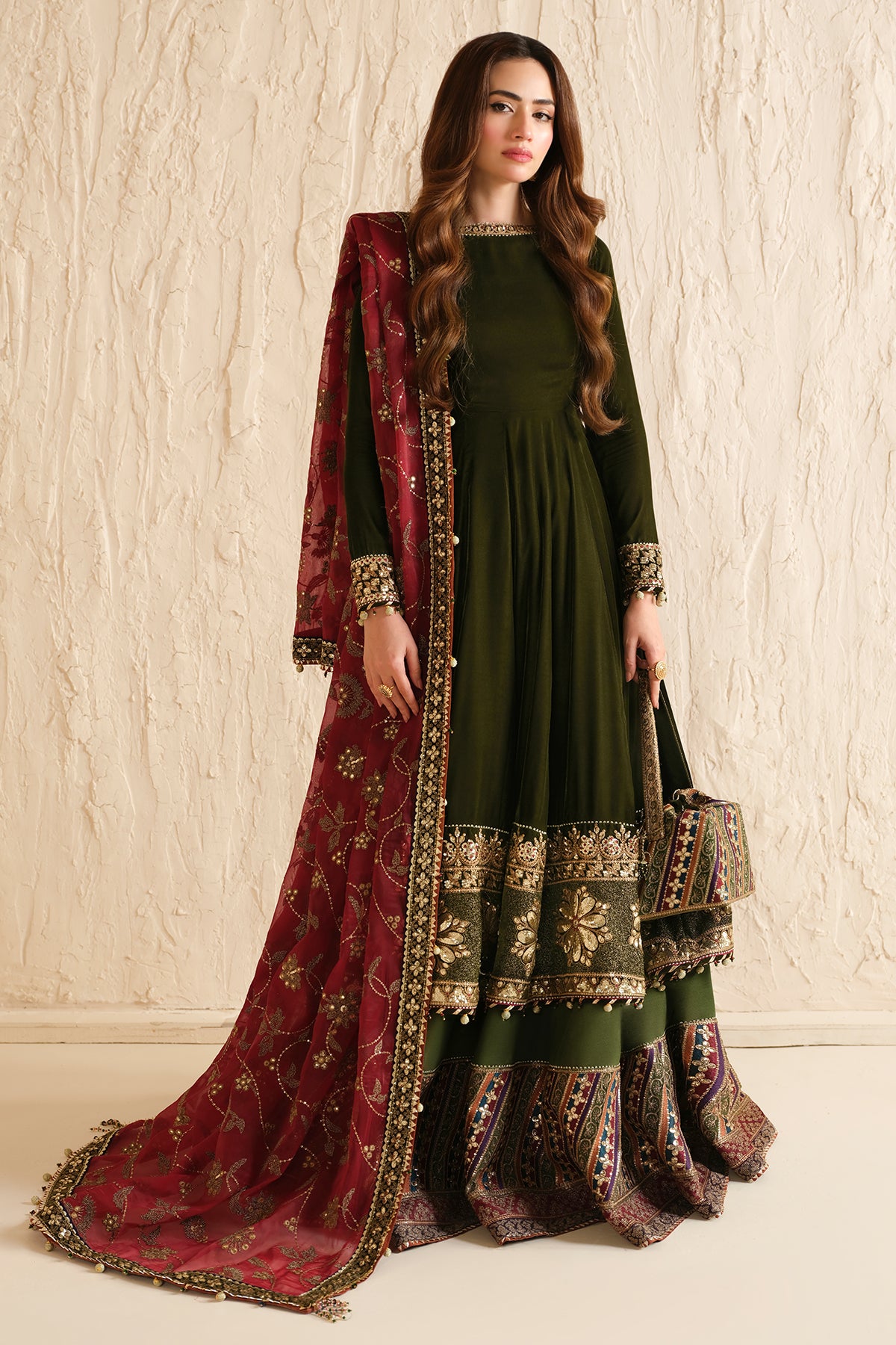 Embroidered Velvet Formal VF-2036