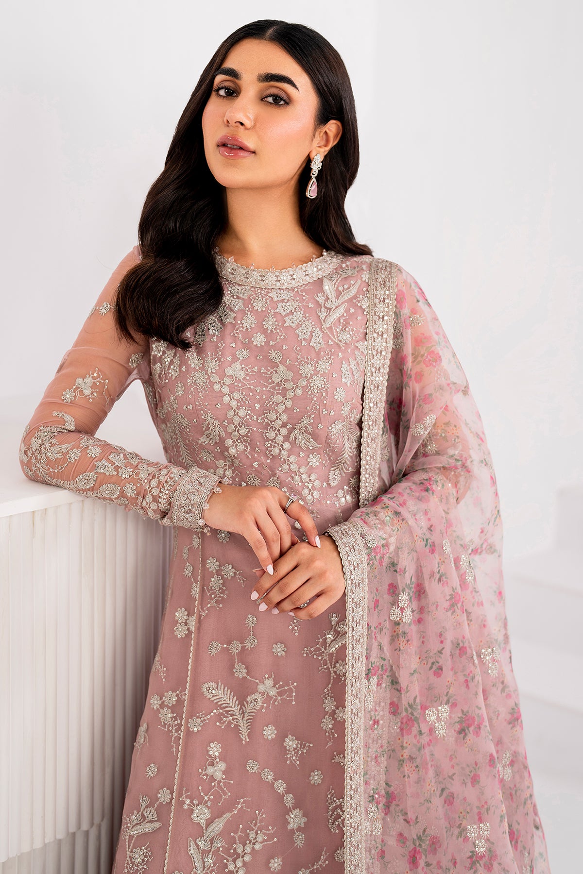 EMBROIDERED CHIFFON UC-3055