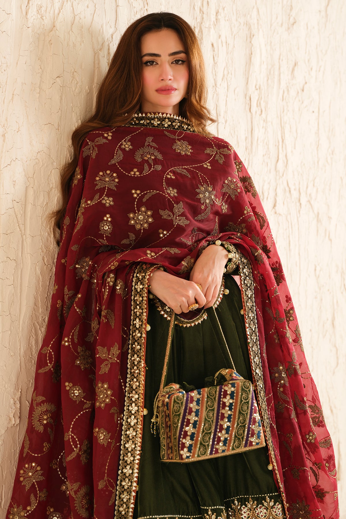 Embroidered Velvet Formal VF-2036