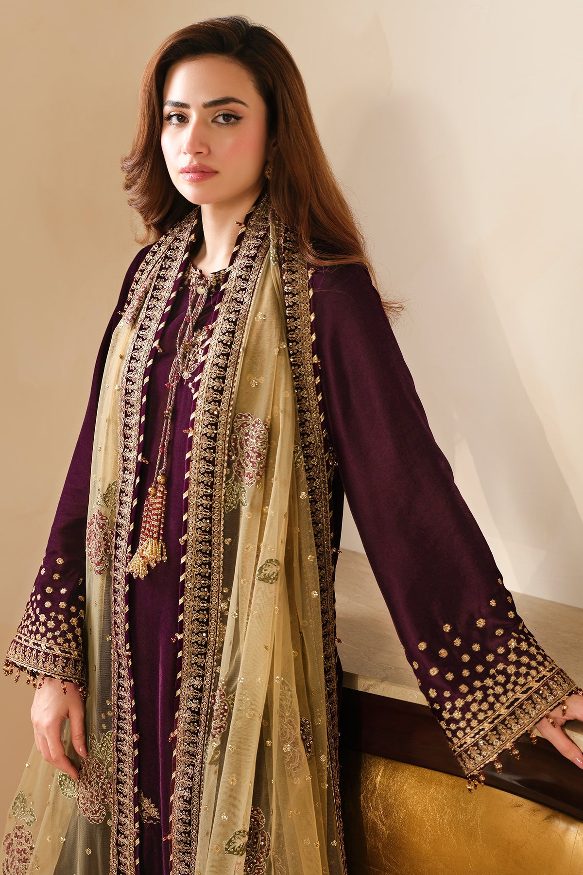 Embroidered Velvet Formal VF-2032