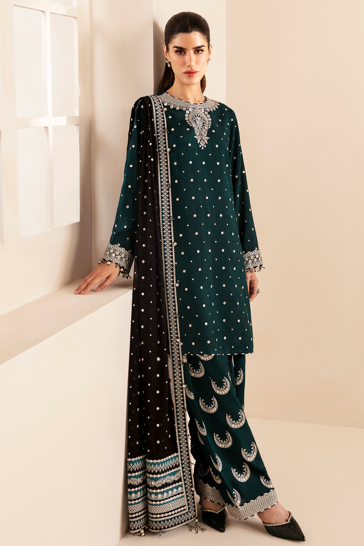 Premium Embroidered Raw Silk UR-7035