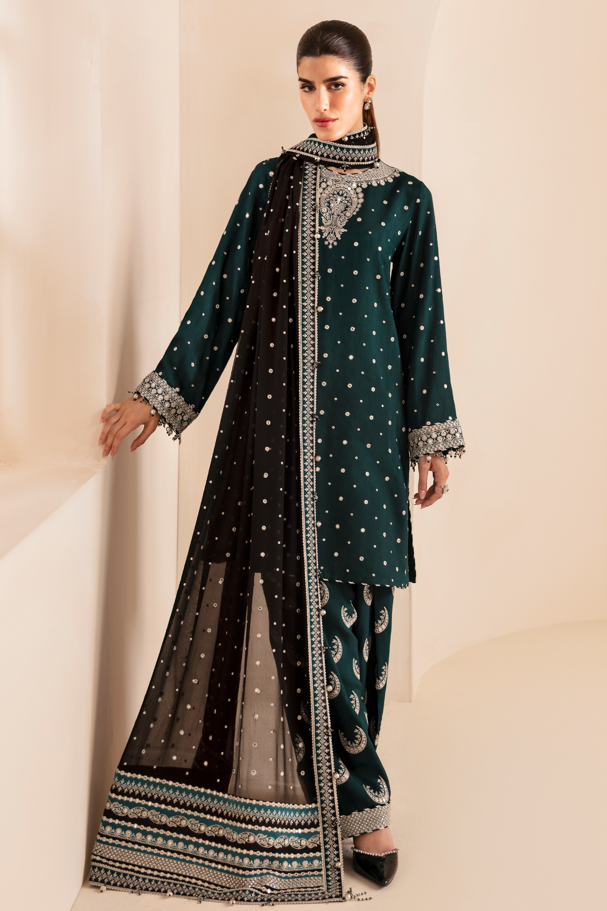 Premium Embroidered Raw Silk UR-7035