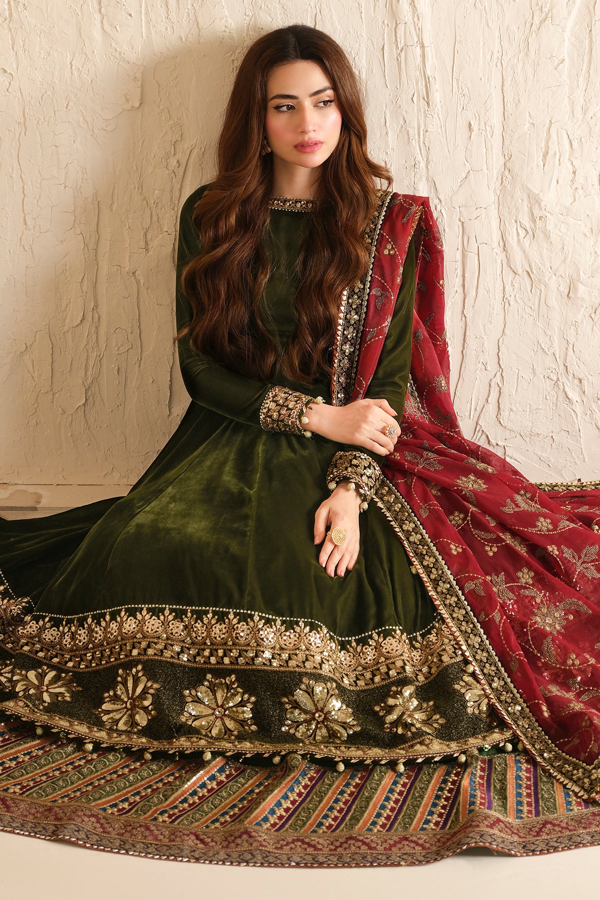 Embroidered Velvet Formal VF-2036