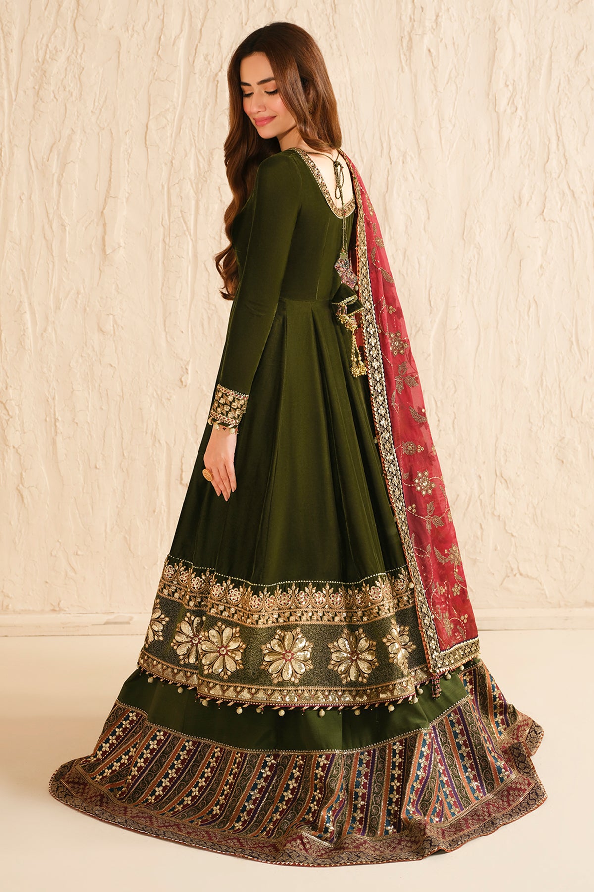 Embroidered Velvet Formal VF-2036