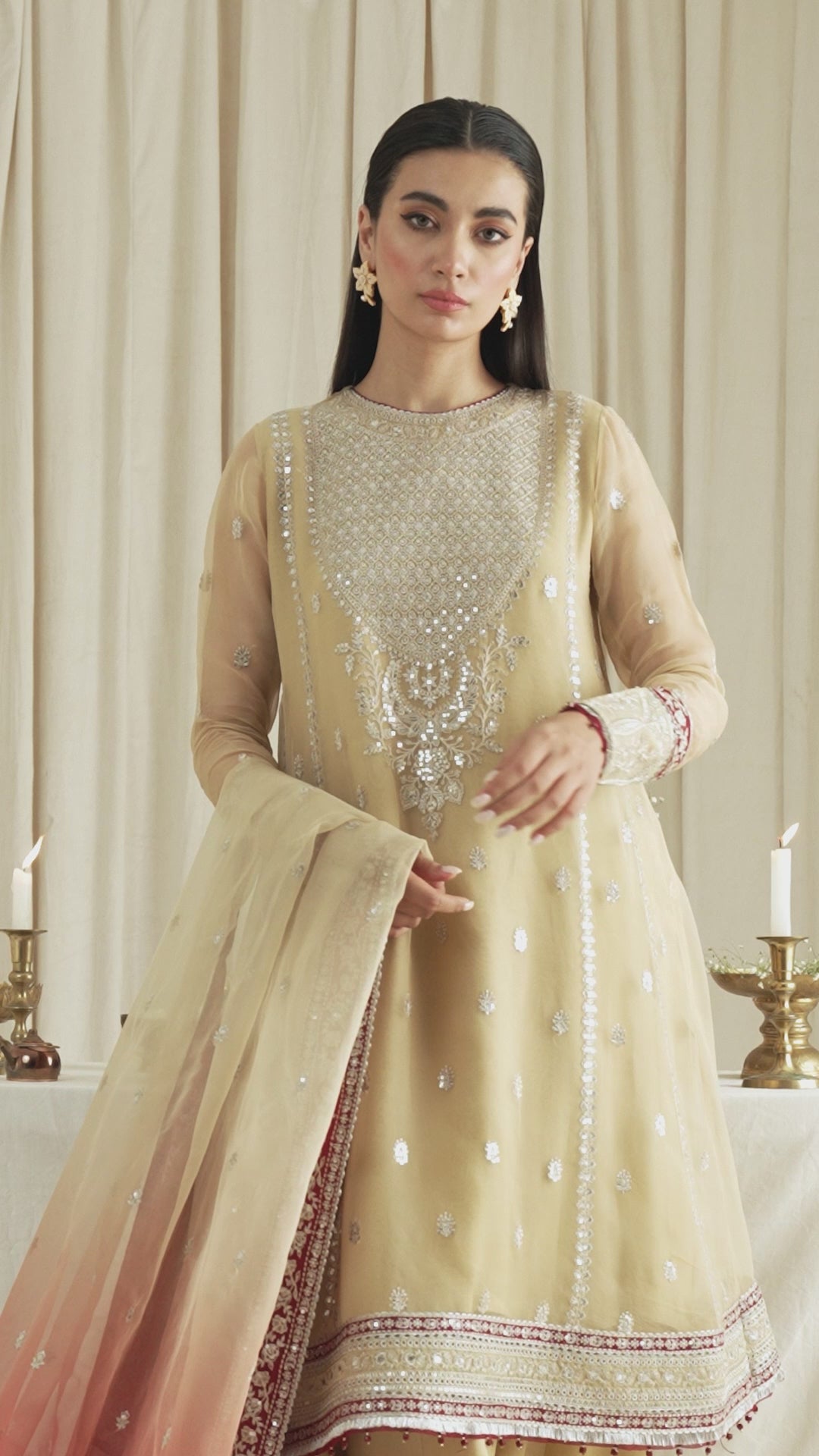 EMBROIDERED CHIFFON UC-3015
