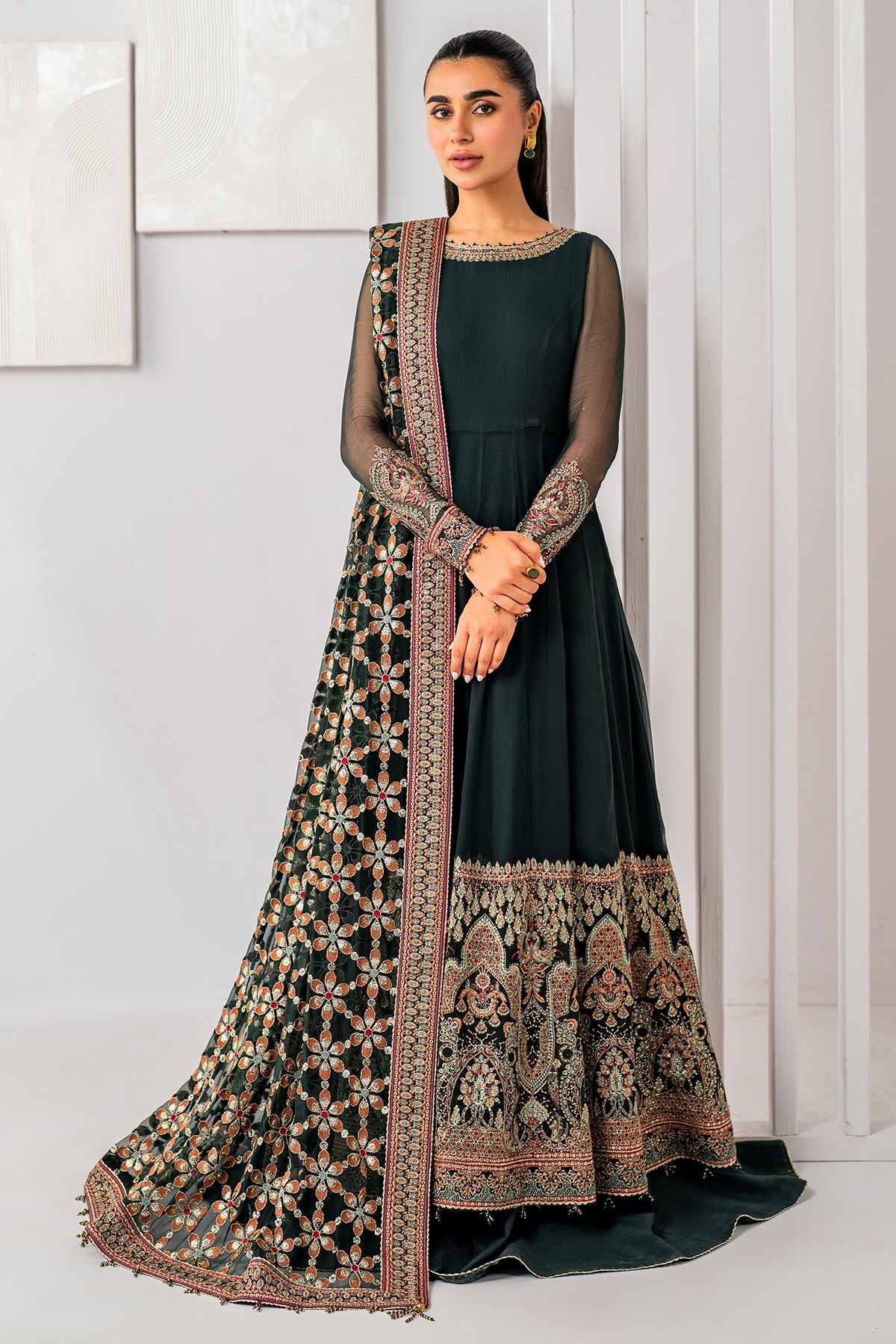 EMBROIDERED CHIFFON UC-3053