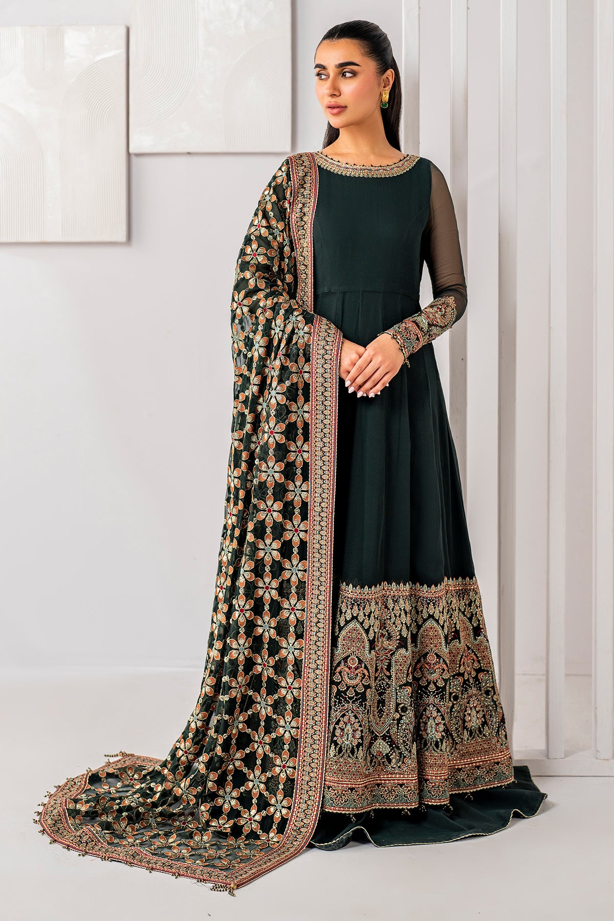 EMBROIDERED CHIFFON UC-3053