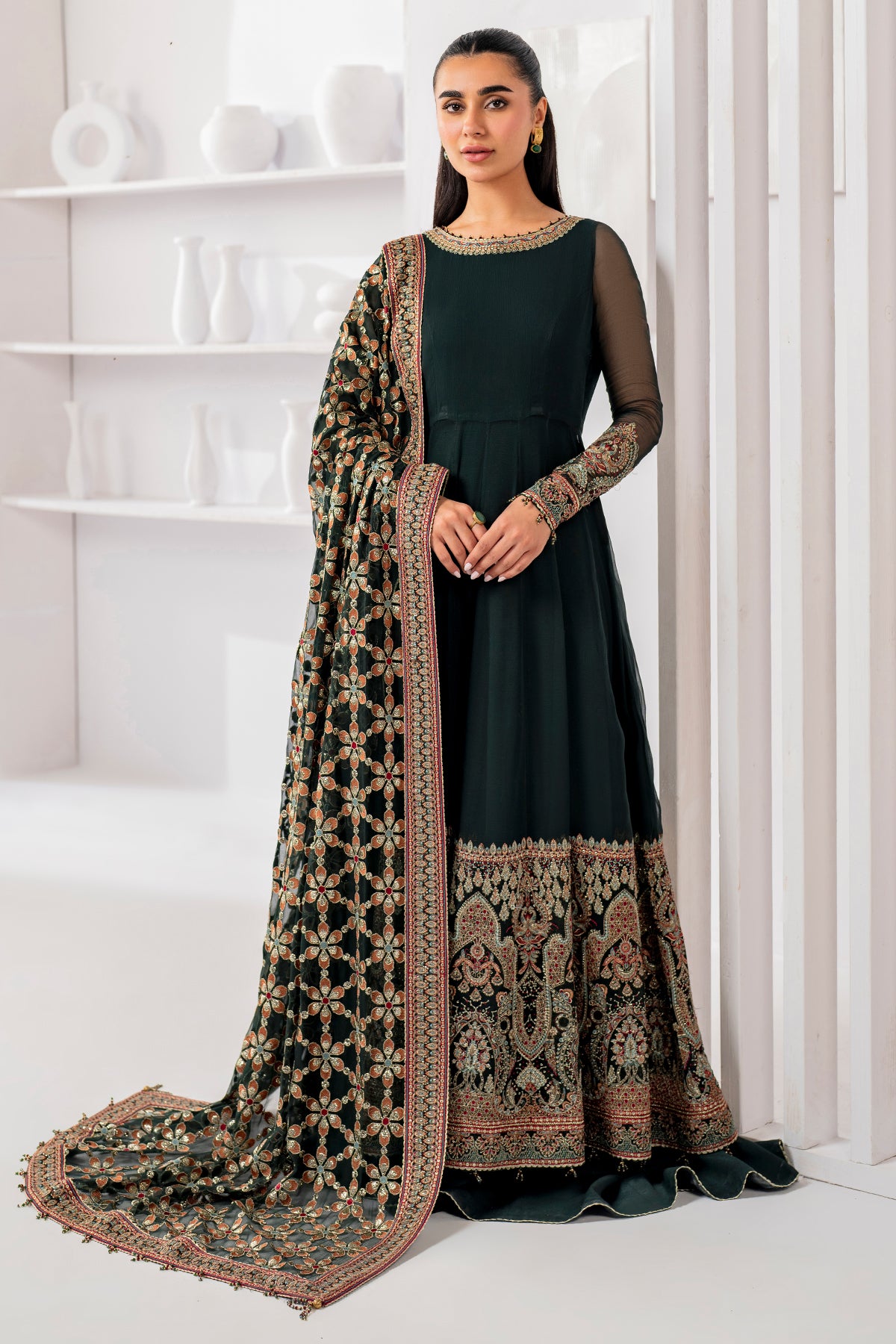 EMBROIDERED CHIFFON UC-3053