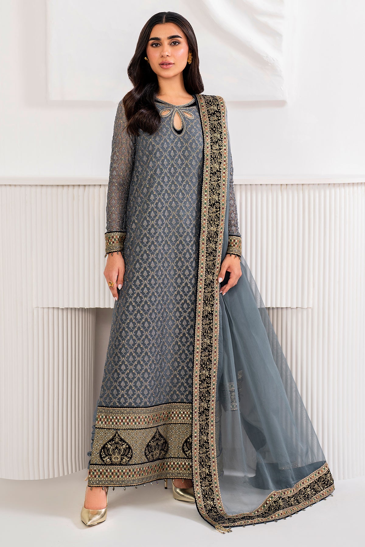 EMBROIDERED CHIFFON UC-3058