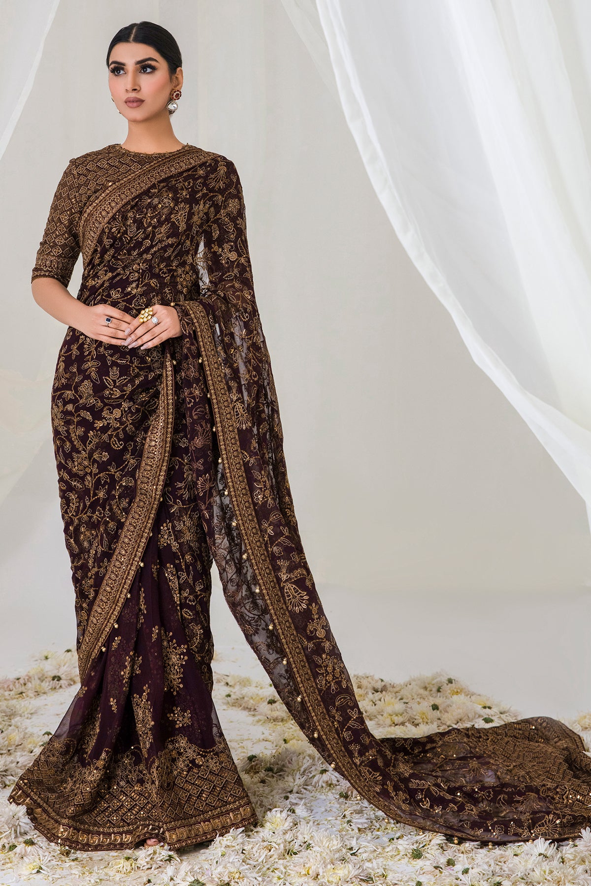 EMBROIDERED CHIFFON UC-3002