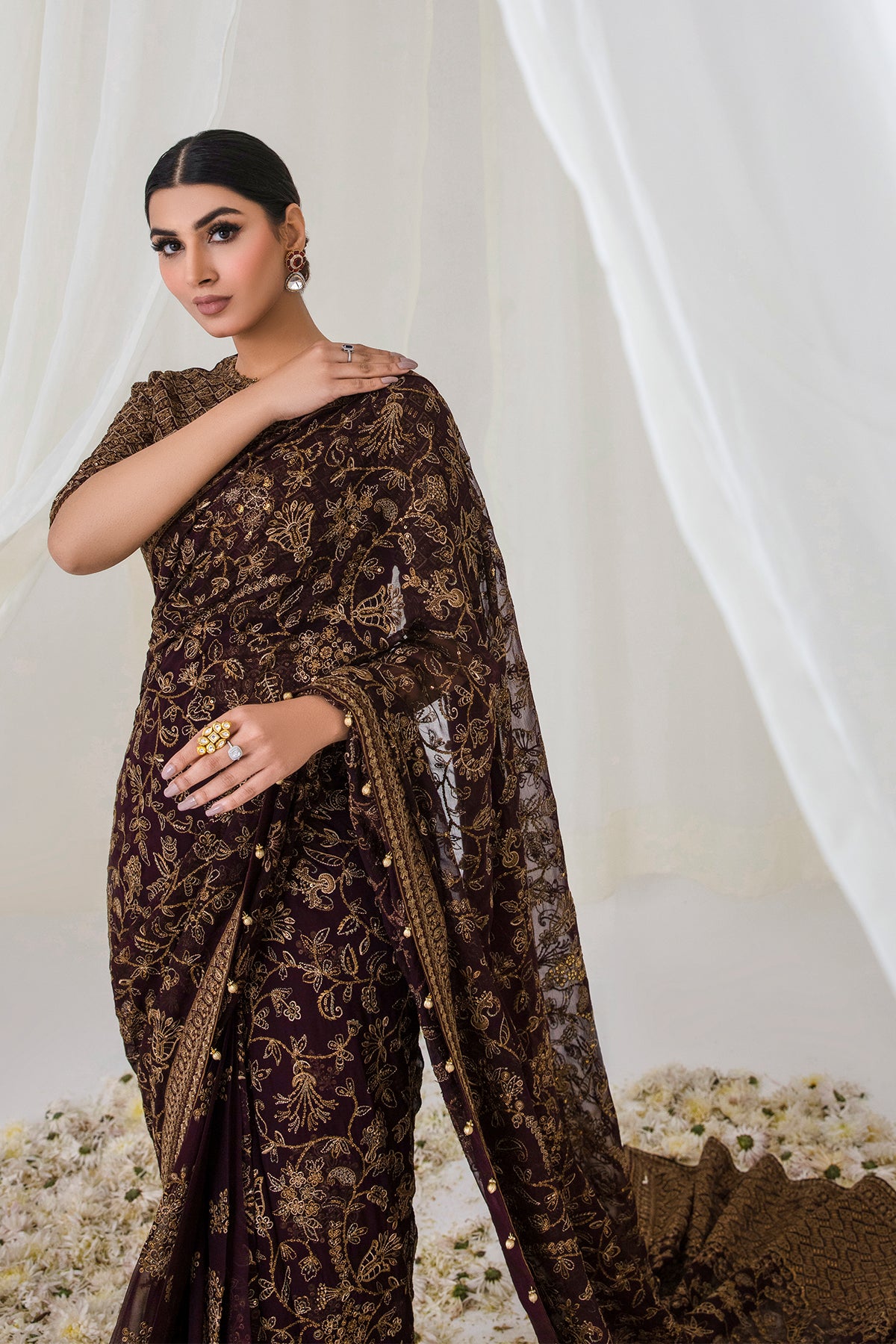 EMBROIDERED CHIFFON UC-3002
