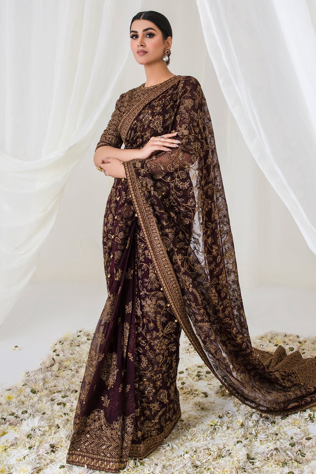 EMBROIDERED CHIFFON UC-3002
