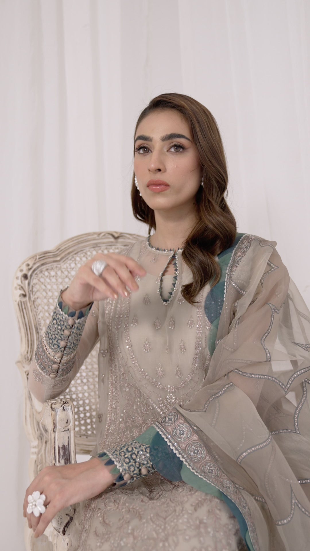 EMBROIDERED CHIFFON UC-3010