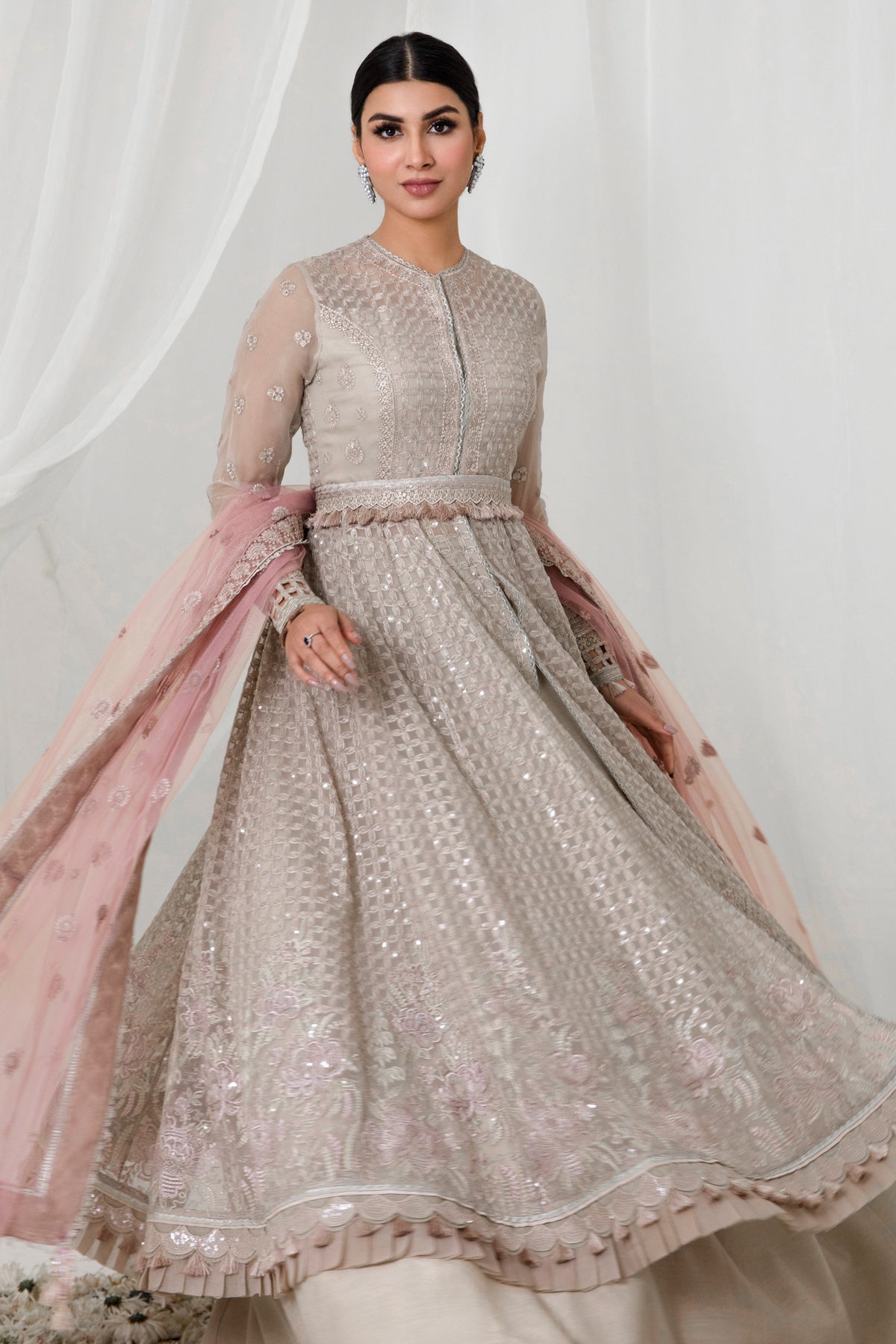 EMBROIDERED CHIFFON UC-3008