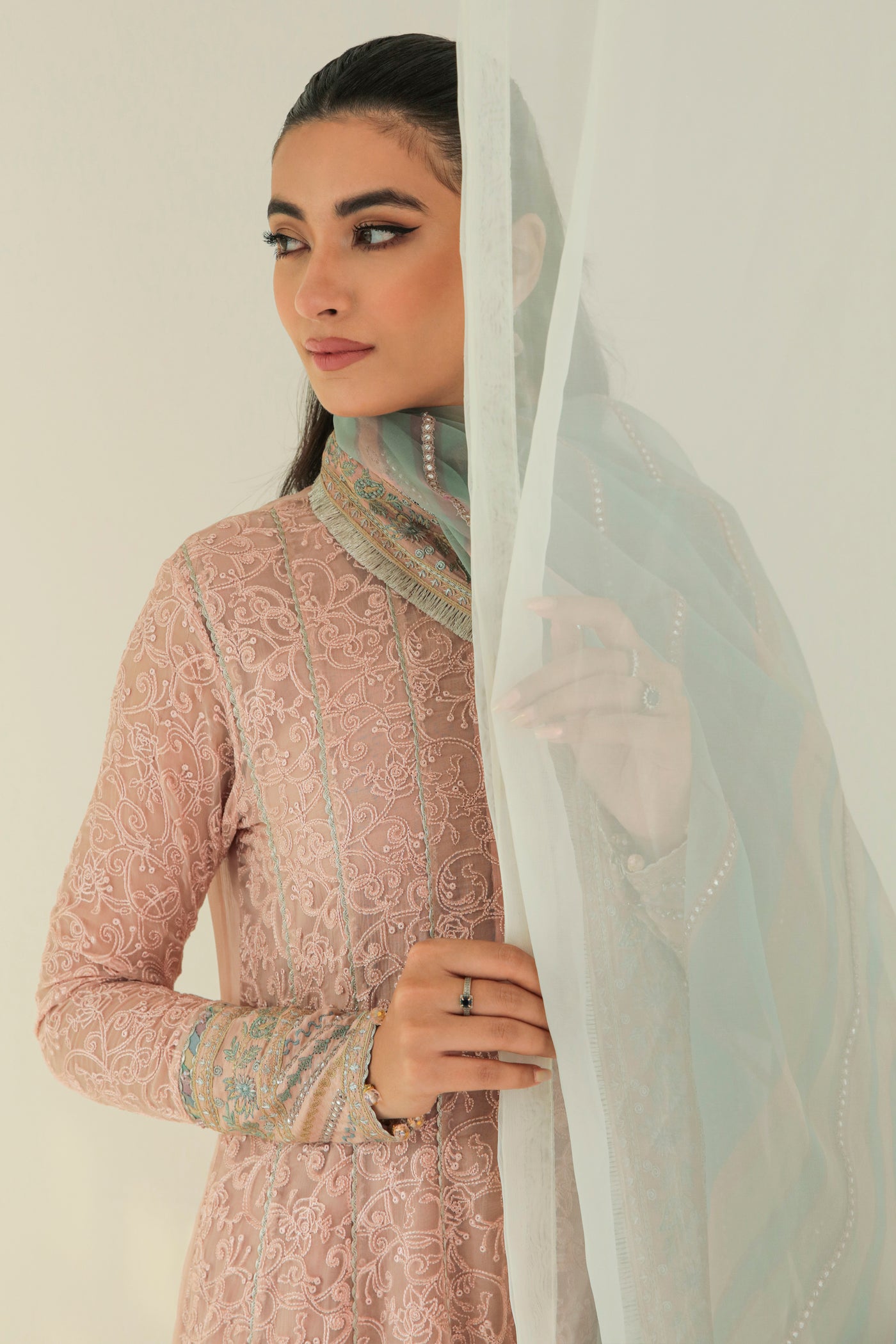 EMBROIDERED CHIFFON UC-3005