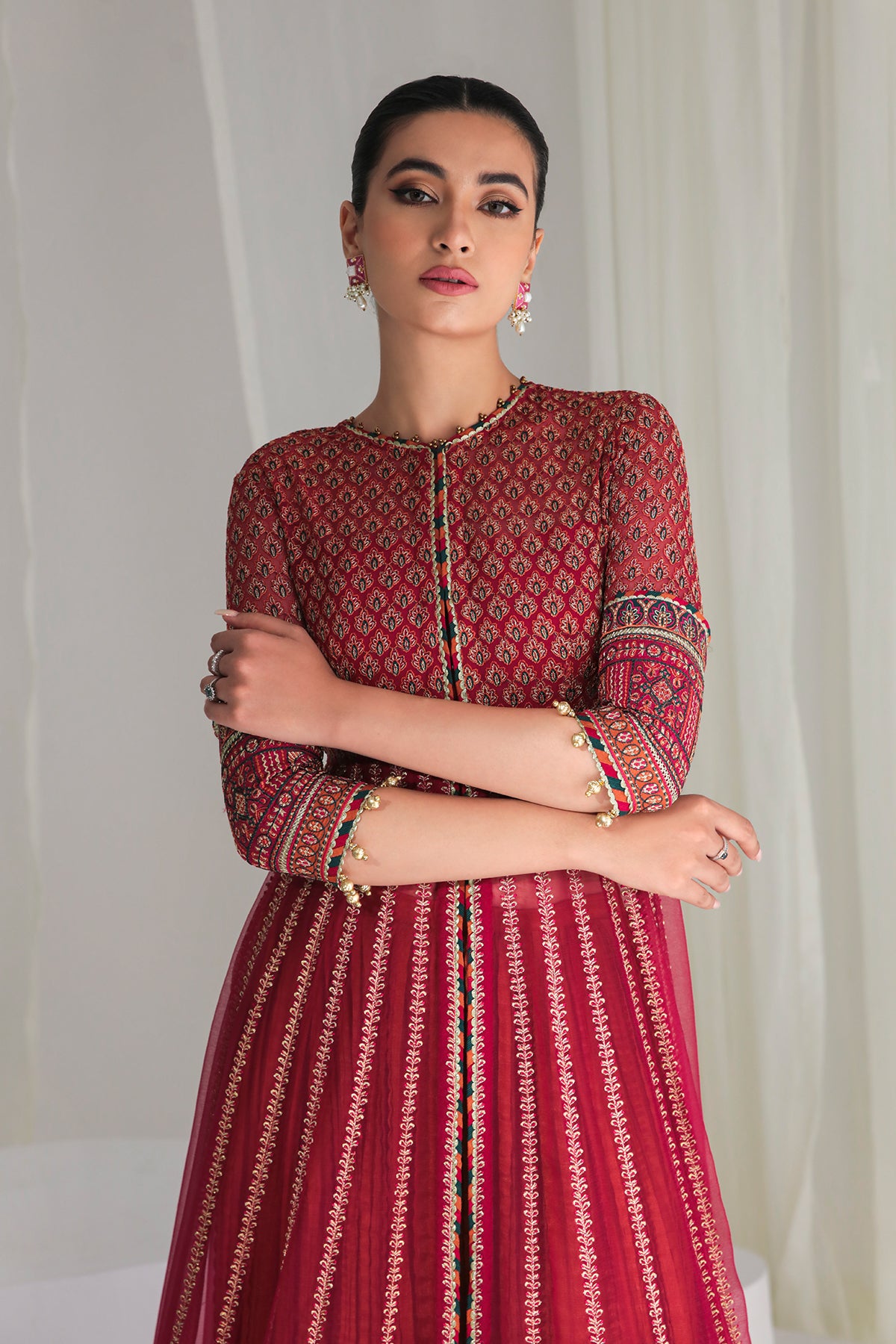 EMBROIDERED CHIFFON UC-3003