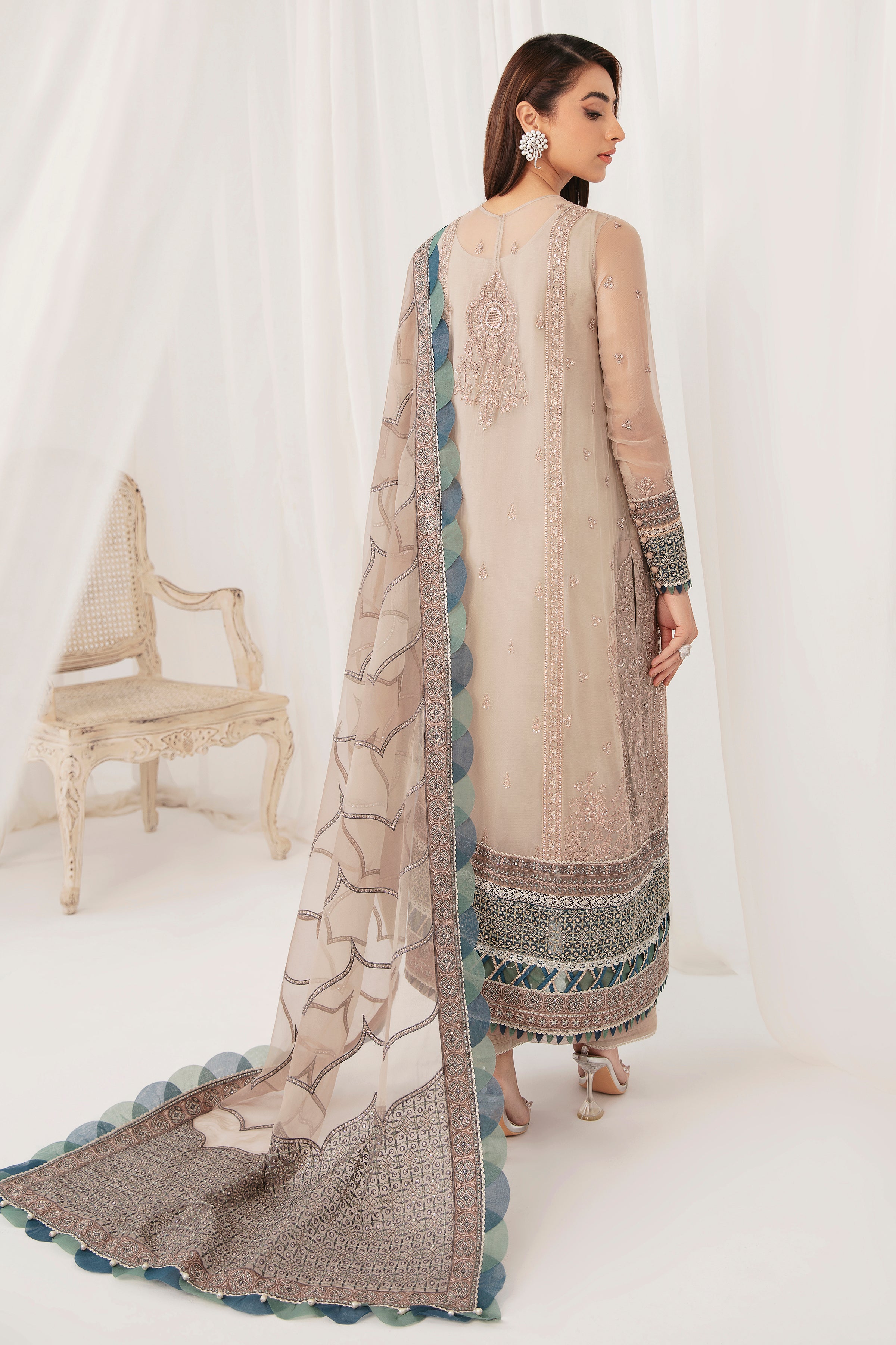 EMBROIDERED CHIFFON UC-3010