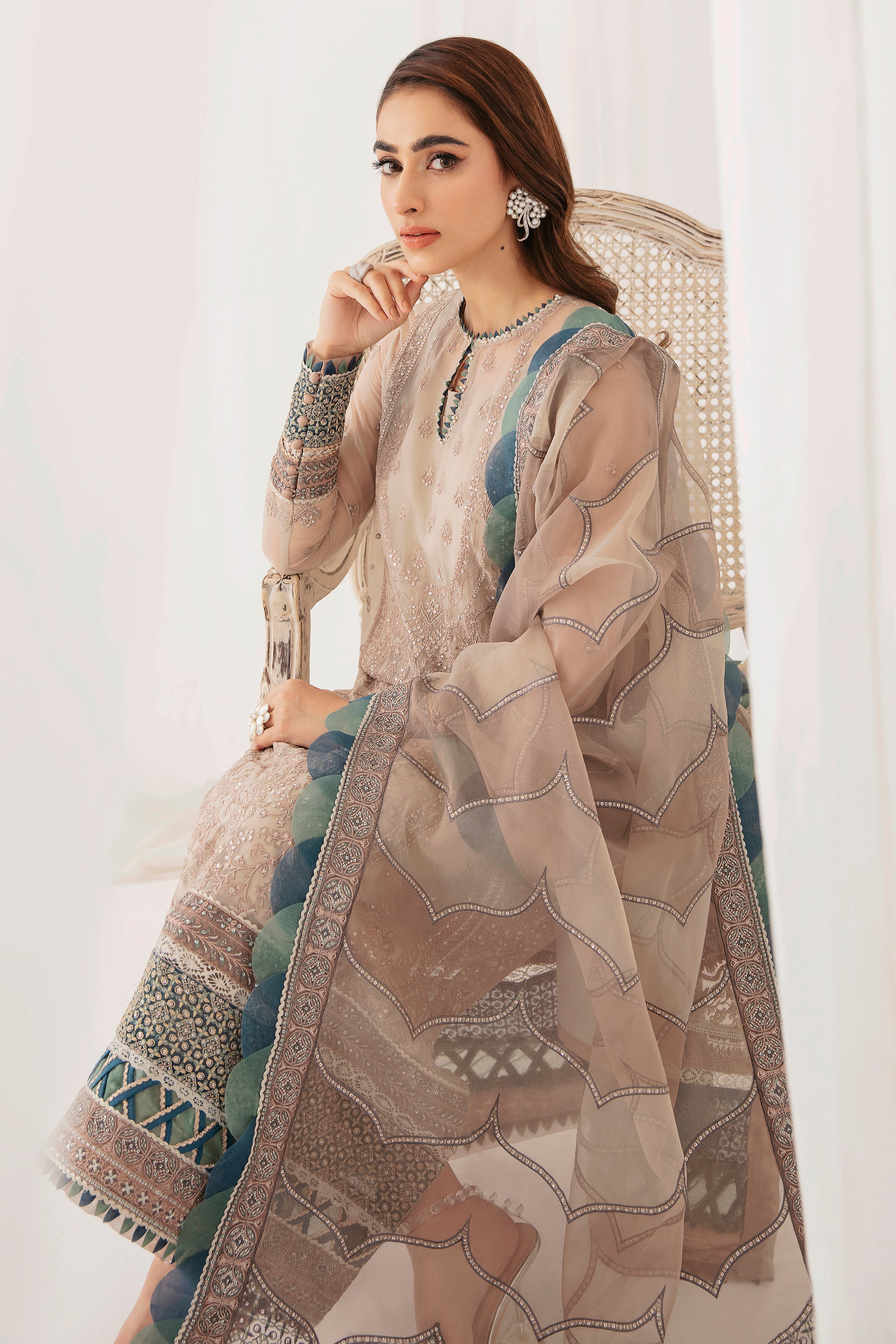 EMBROIDERED CHIFFON UC-3010