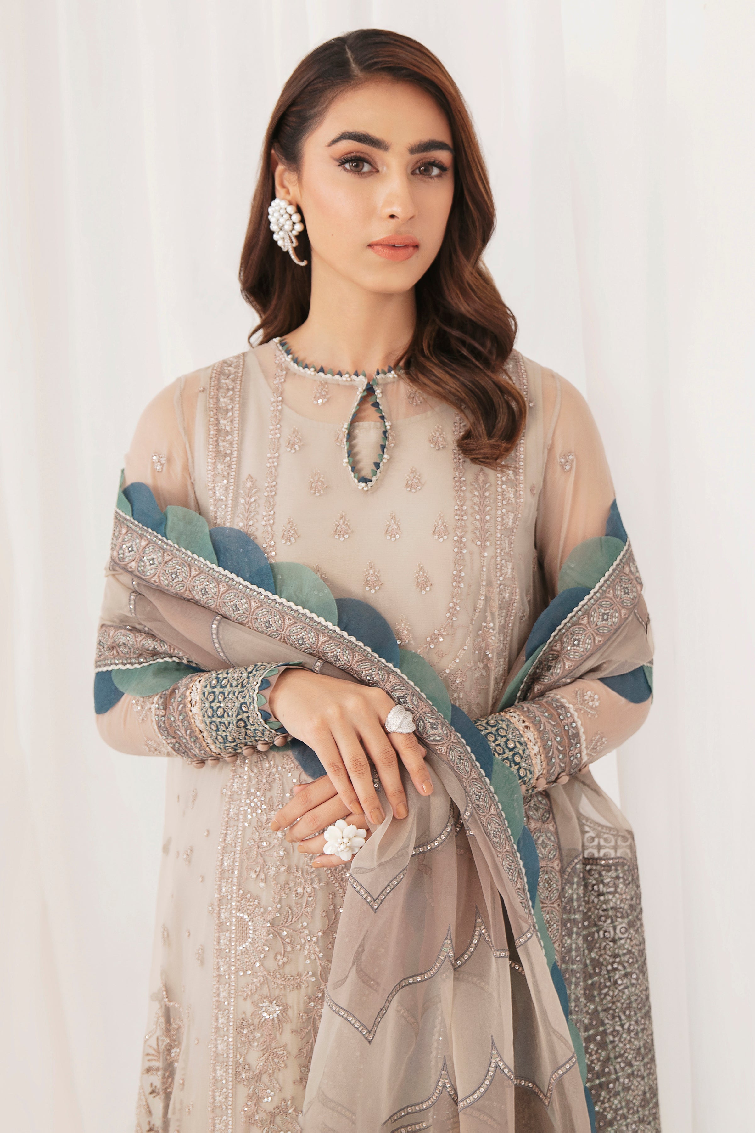 EMBROIDERED CHIFFON UC-3010