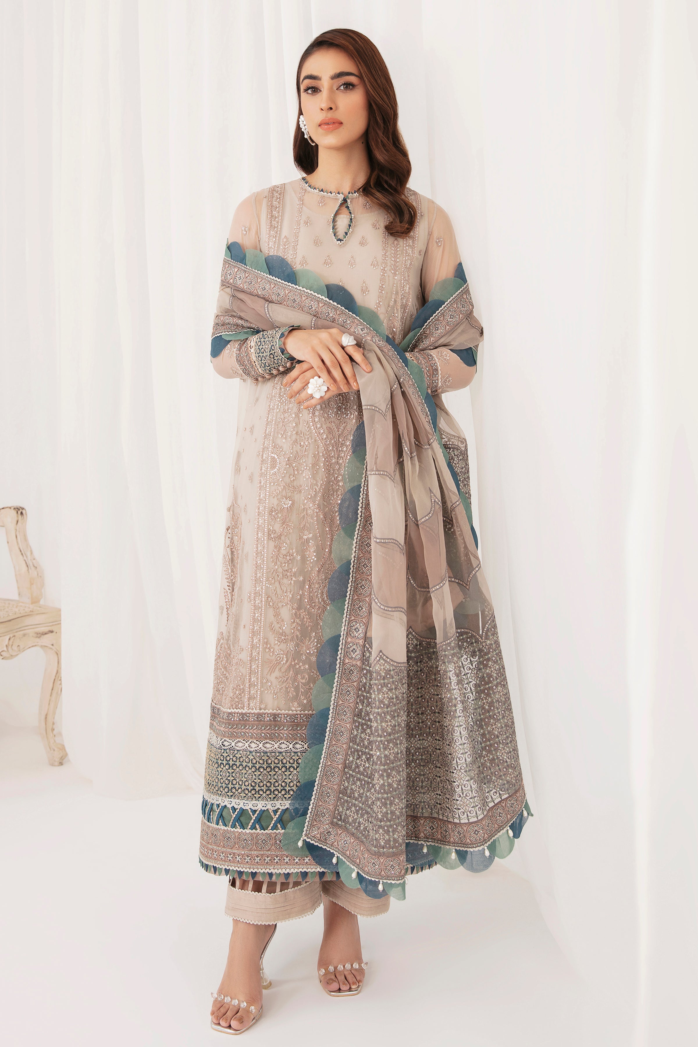 EMBROIDERED CHIFFON UC-3010